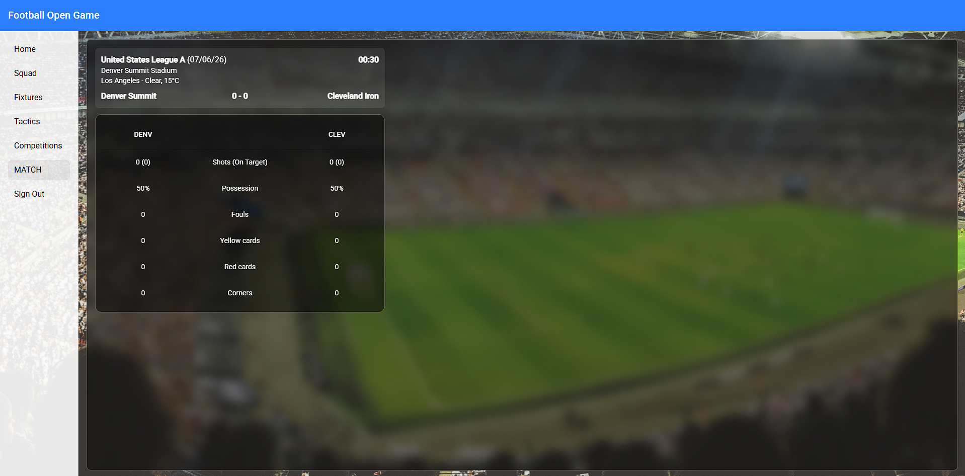 Match stats
