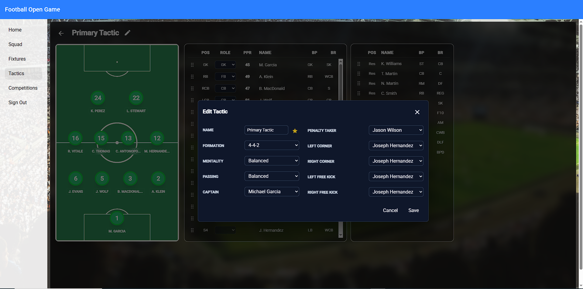 Tactics details